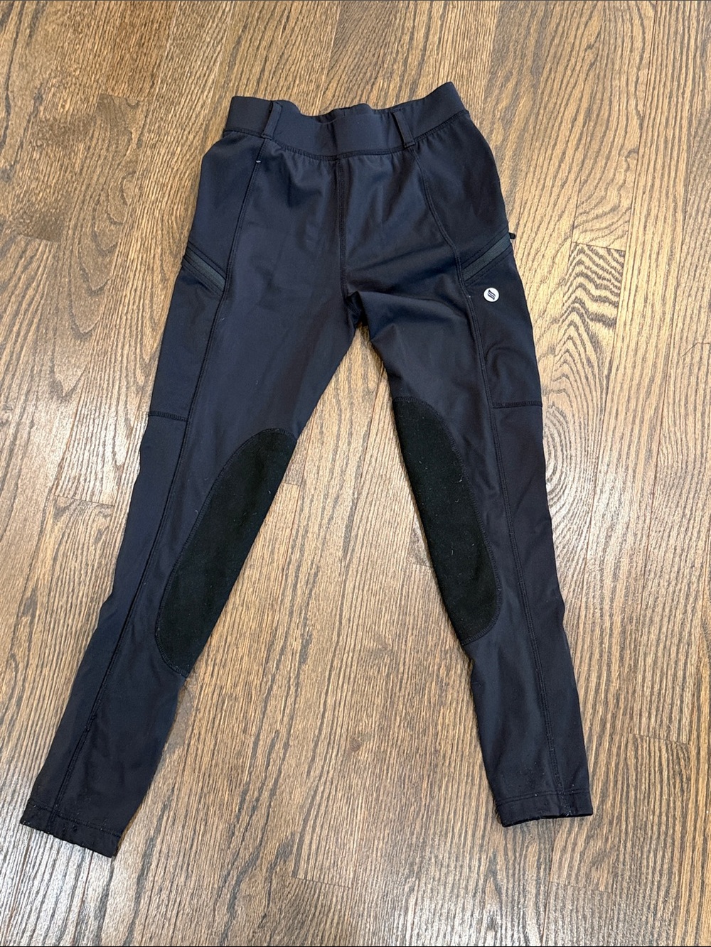 Children's Black Equestrian Grip Leggings